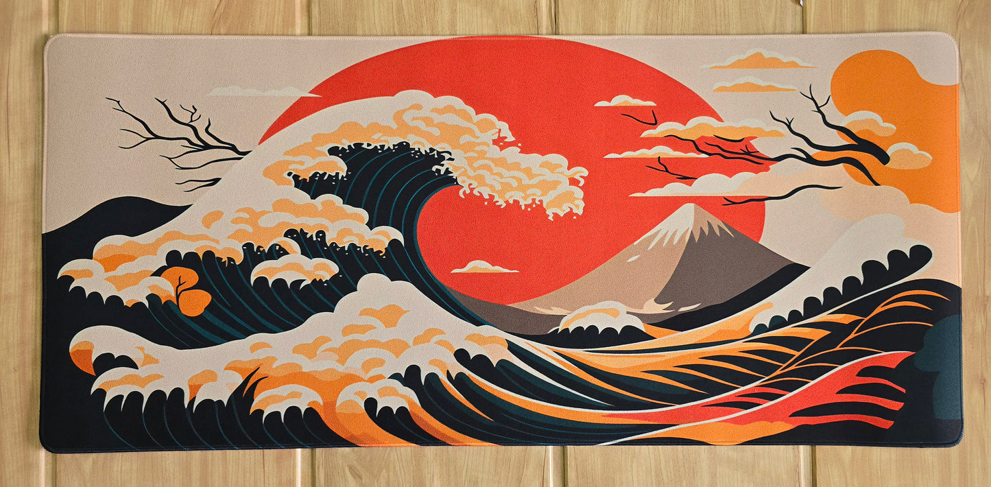 Big Ocean Wave With Sun Premium Hybrid Control XXL Deskmat