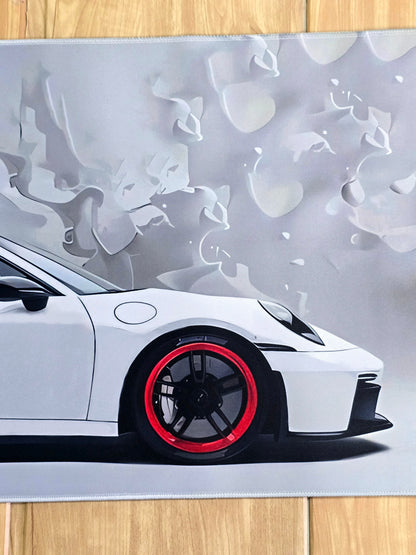 Porsche GT3 RS White Smooth XXL Deskmat