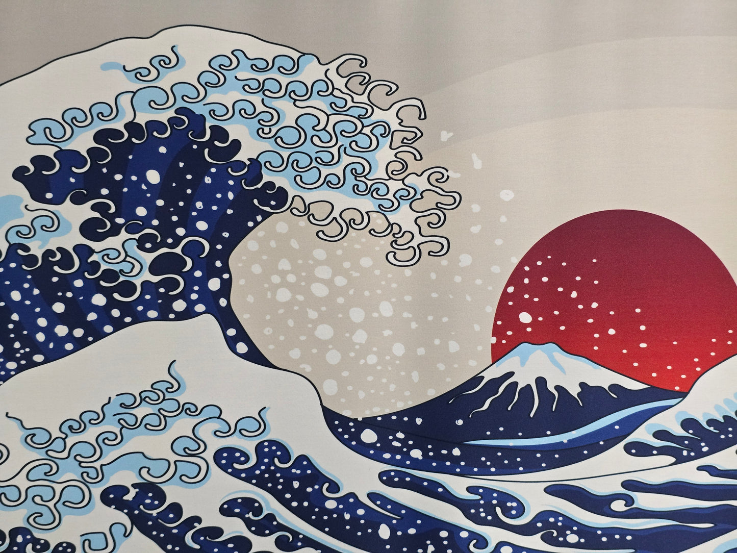 Wave Of Kanagawa Red Sun Super Smooth Speed XXL Deskmat