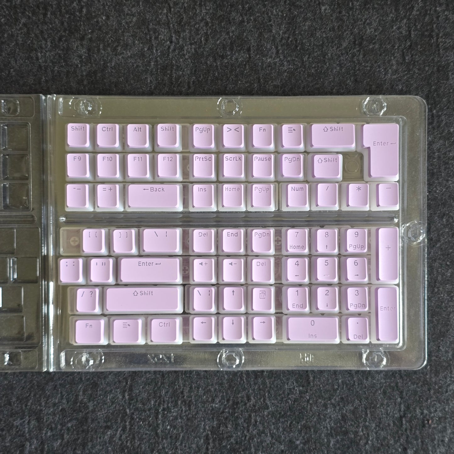 Lavender Pudding Backlit Doubleshot PBT Keycap 129 keys (Clearance)