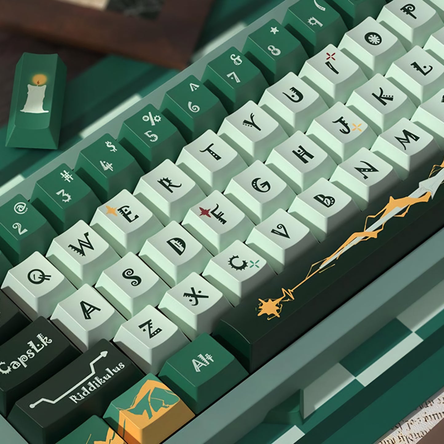 Harry Potter Slytherin Extended Cherry PBT Keycaps