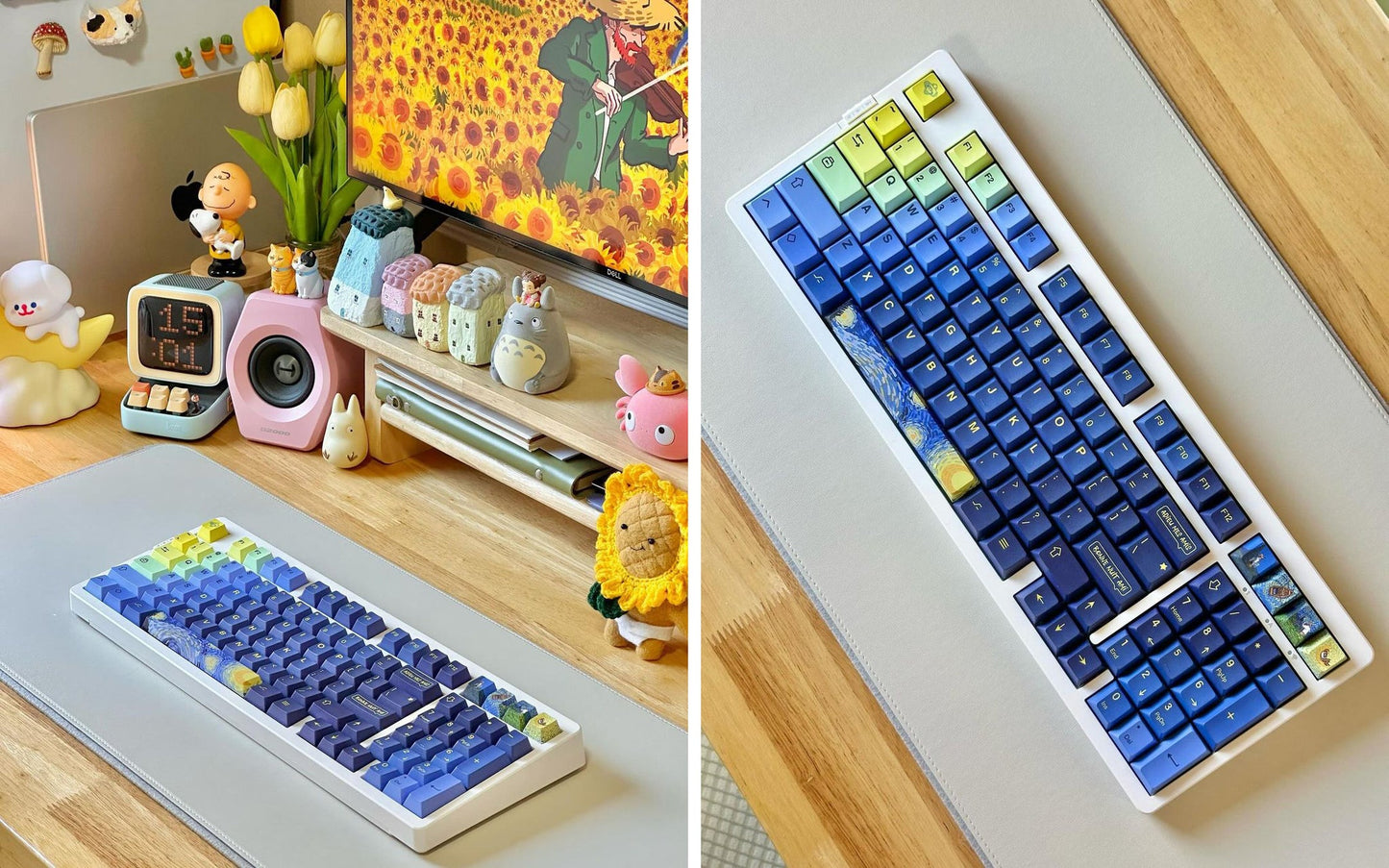 The Starry Night Cherry PBT Keycaps