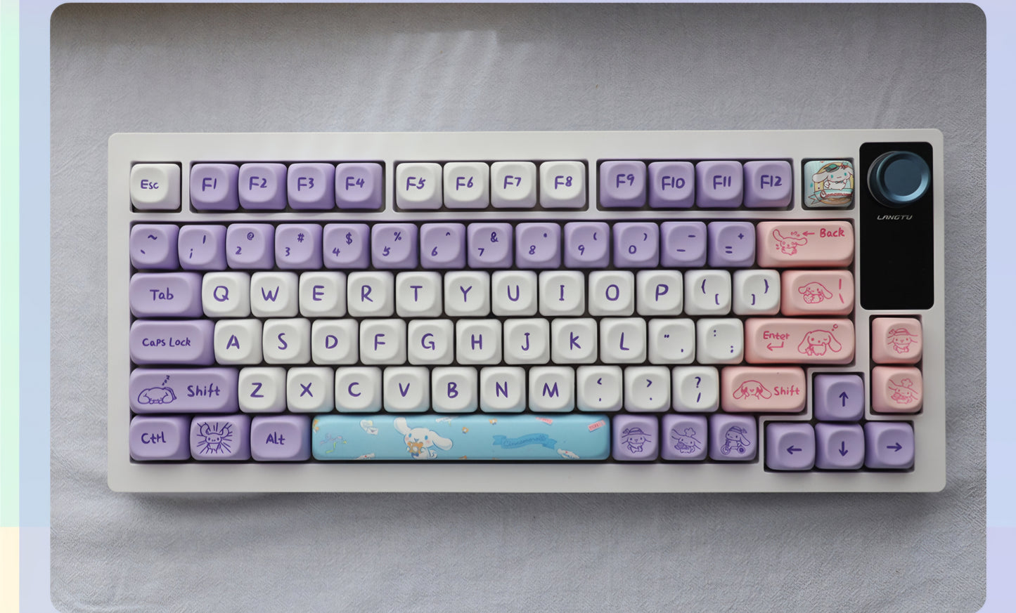 Cinnamon Dog MOA PBT Keycaps Mac Compatible