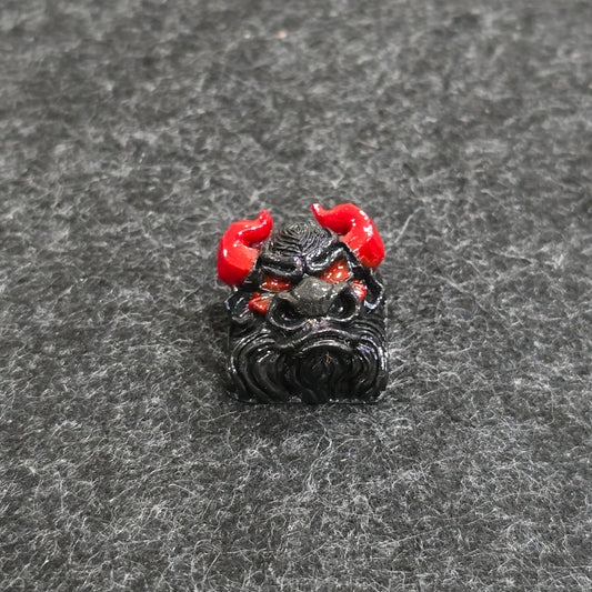 Black Bull With Red Horns Resin Artisan Keycap