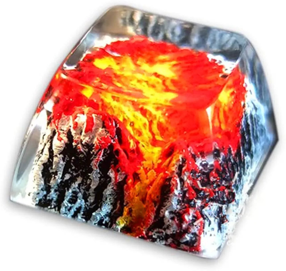 Volcanic Crater Shinethrough Artisan Resin Keycap