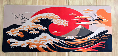 Big Ocean Wave With Sun Smooth XXL Deskmat