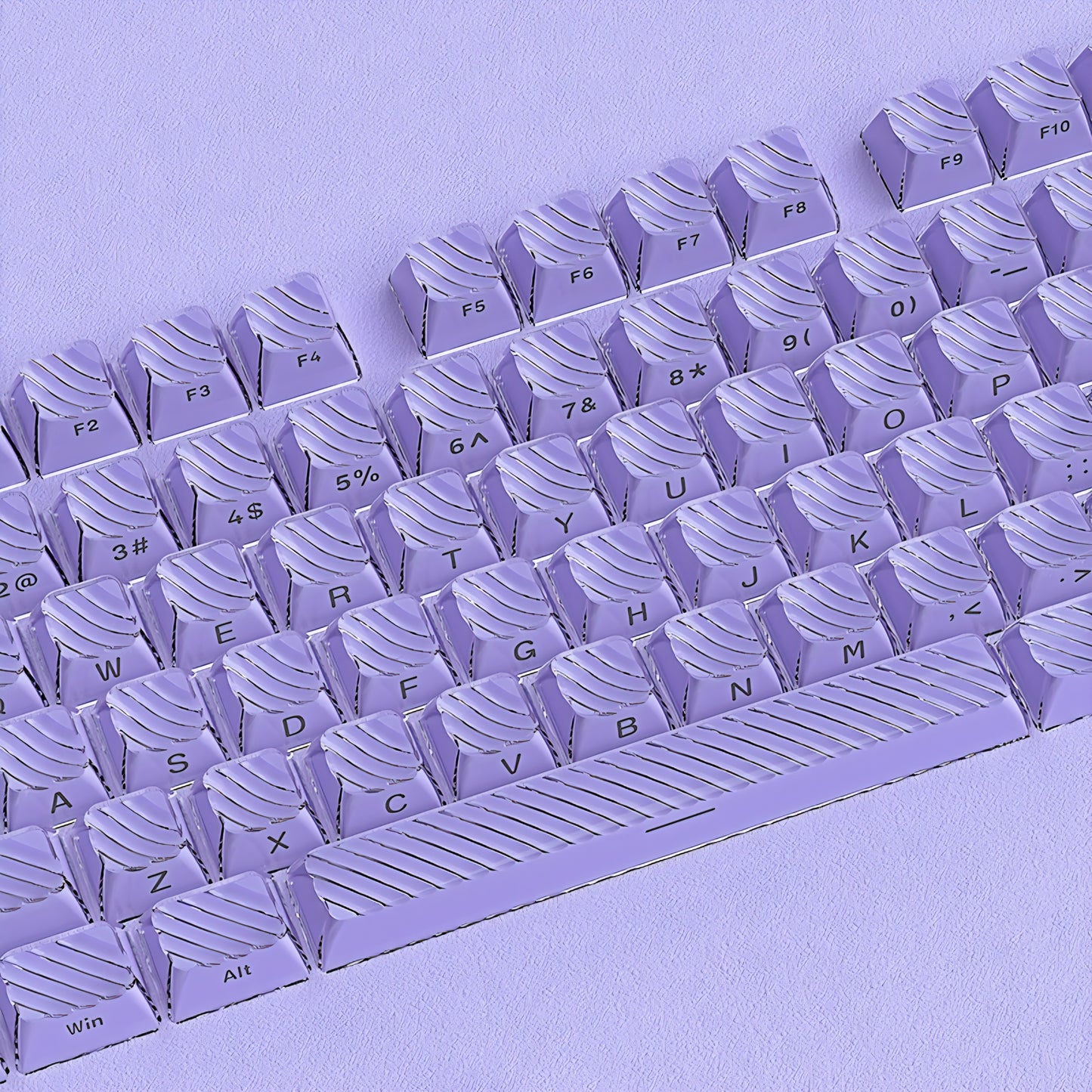 Purple Demon Wave OEM Side Printed Keycaps
