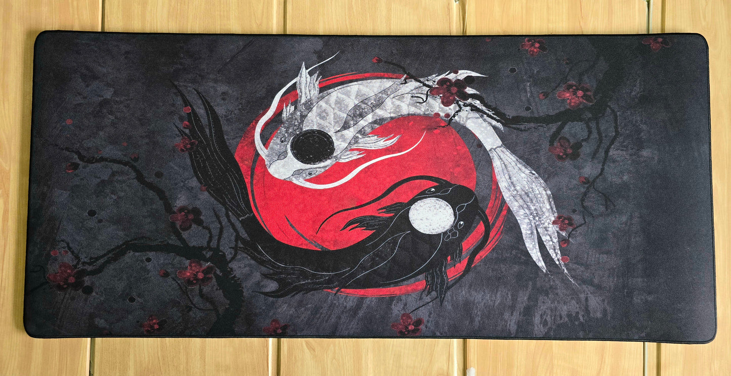 Koi Fish RED MOON NIGHT Premium Hybrid Control Deskmat