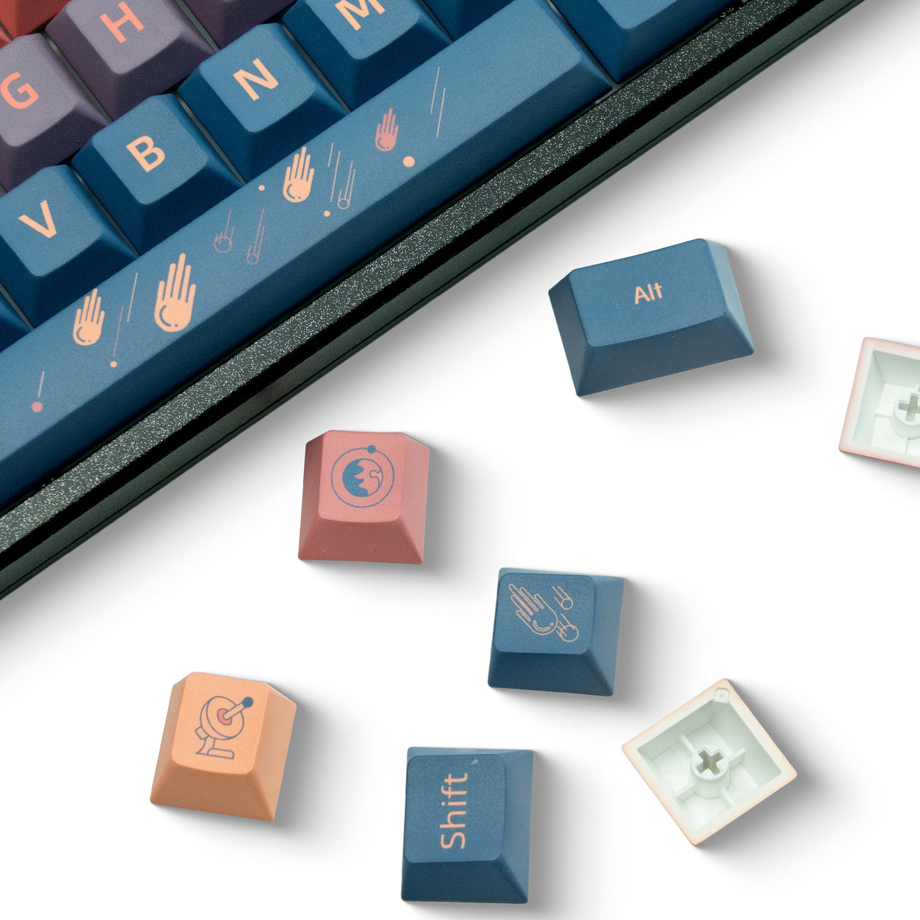 Spacecraft Theme Cherry Profile Keycaps Set