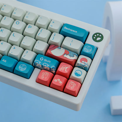 Coral Sea Waves XDA Keycaps