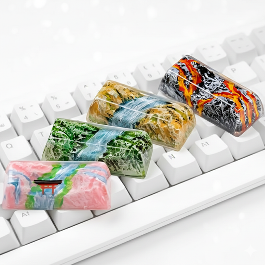 Spring Autumn Sakura Torii Volcano Premium Shinethrough 2.25u Resin Shift Enter Artisan