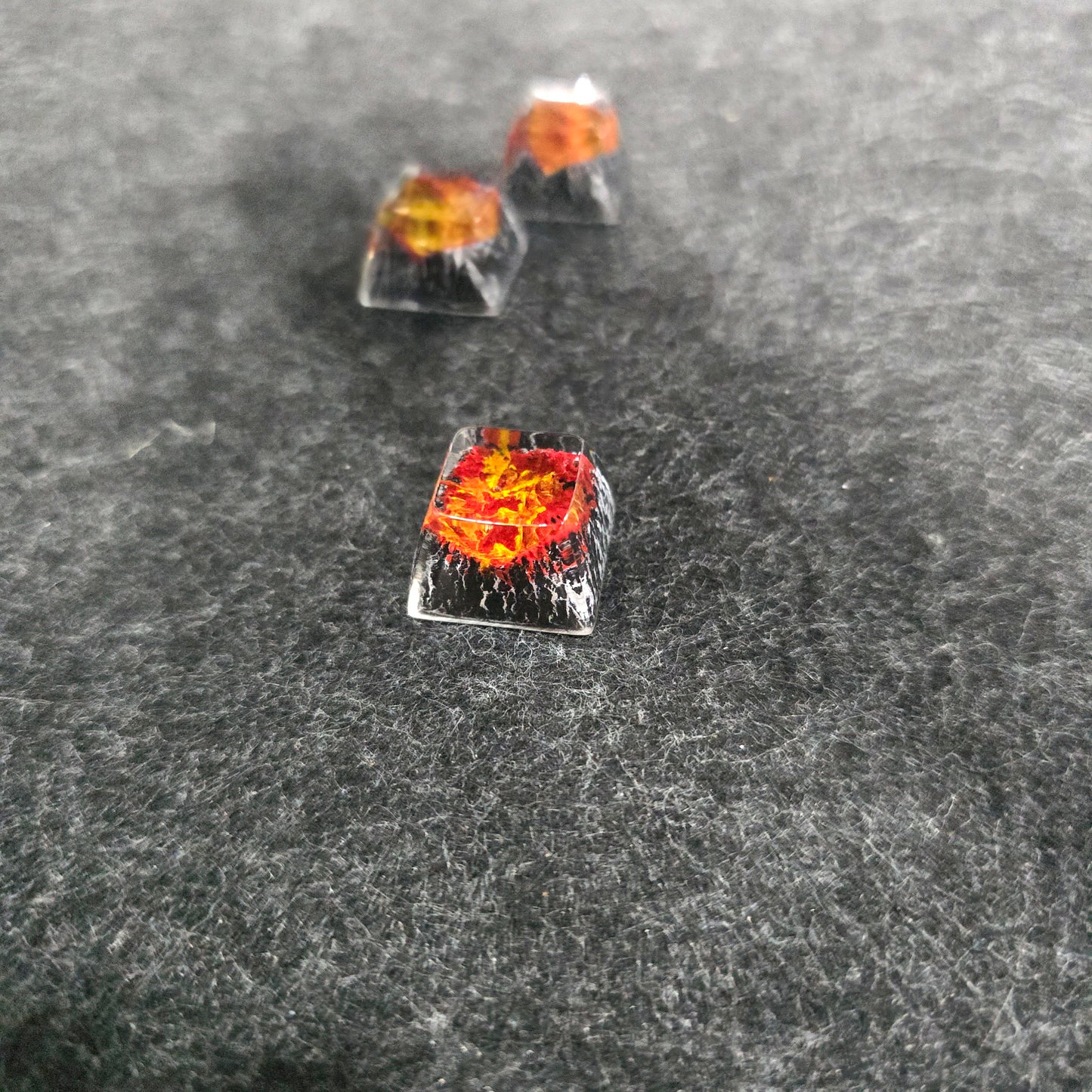 Volcanic Crater Shinethrough Artisan Resin Keycap