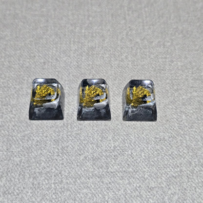 Mythical Golden Dragon Premium 1u Handmade Artisan Keycap