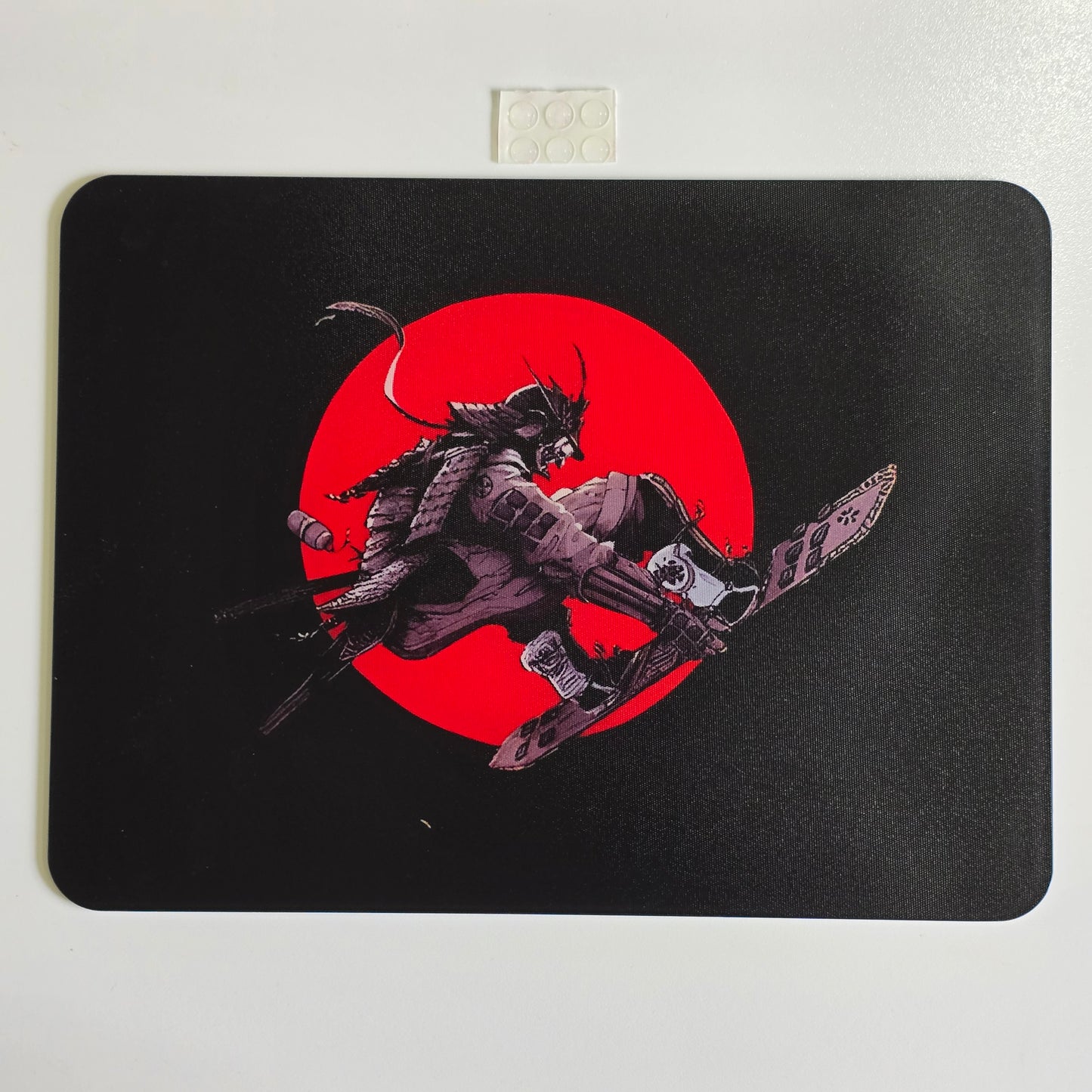 Glass Gaming Mousepad Samurai Snowboarding 35x26x3.2mm