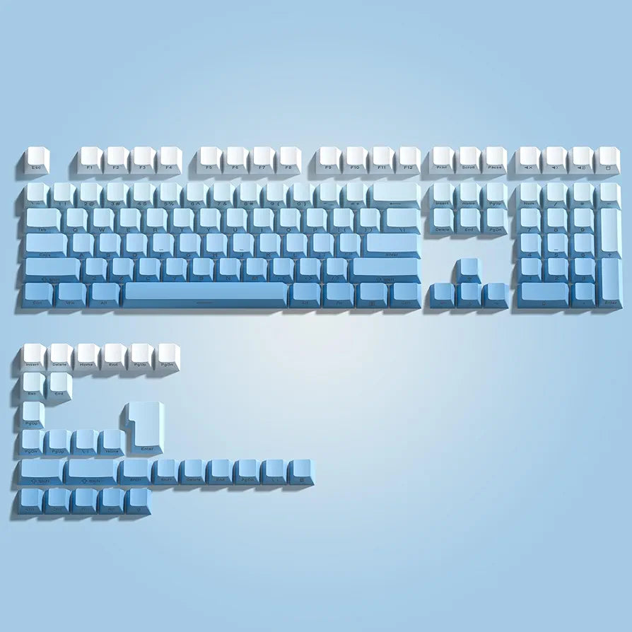 Sky Blue Gradient Backlit Cherry PBT Keycaps