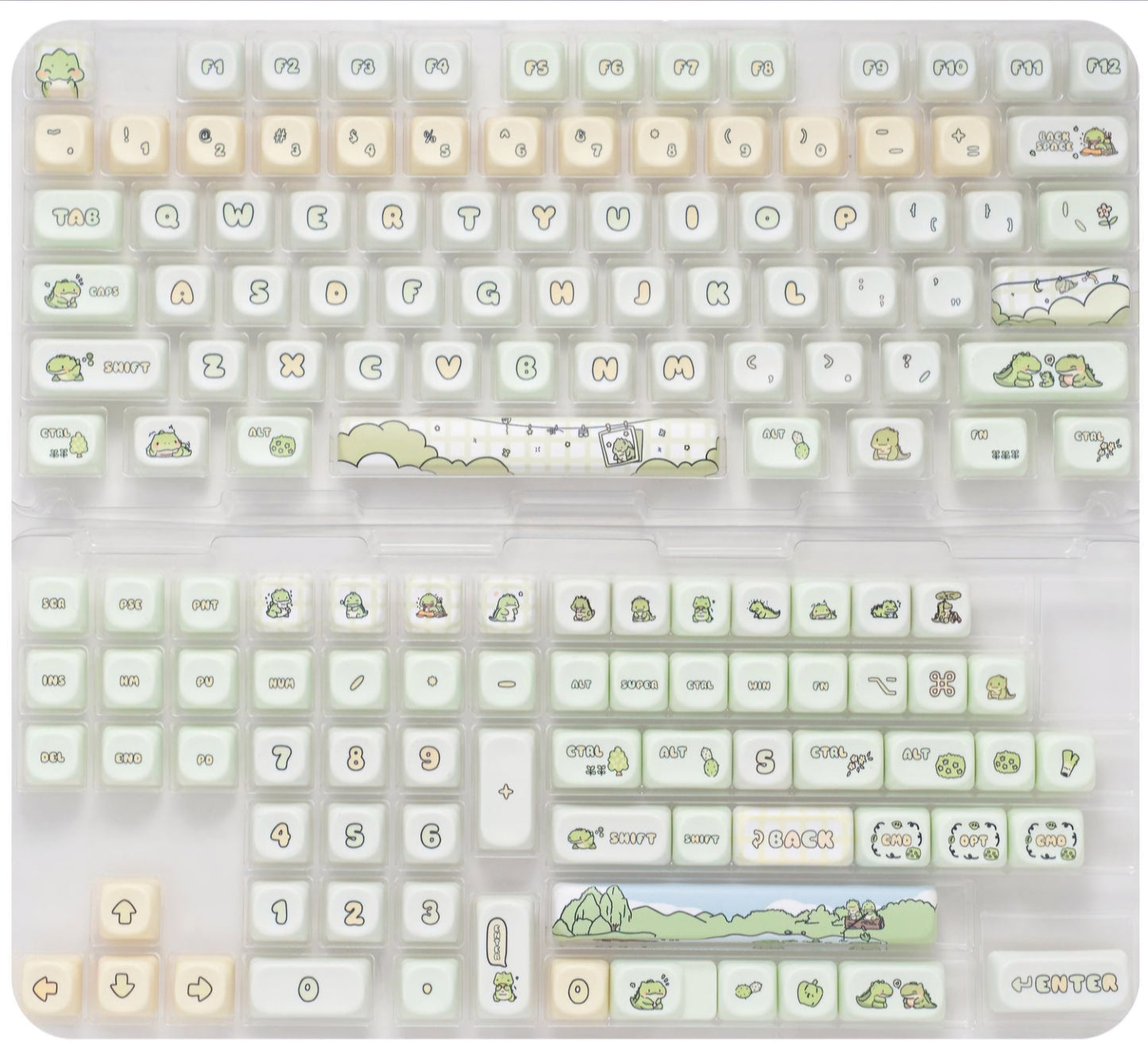 Dinosaurs MOA Profile PBT Keycaps