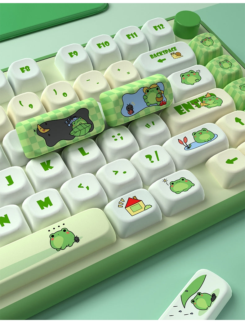 Secret Agent Little Frog MOA PBT Keycaps