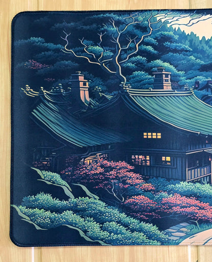 Peaceful Japanese Village Super Smooth XXL Deskmat