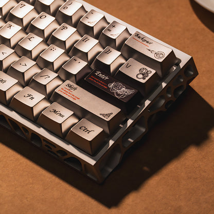 PREMIUM Time Metallic Coated Chery PBT Keycap Set