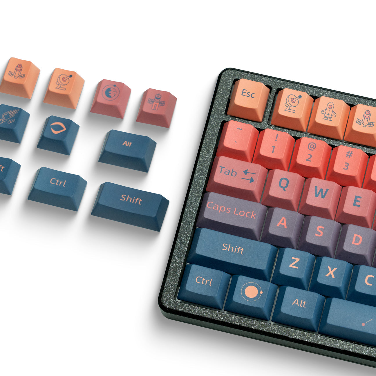 Spacecraft Theme Cherry Profile Keycaps Set