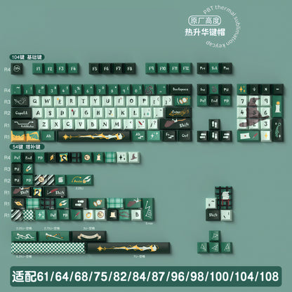 Harry Potter Slytherin Extended Cherry PBT Keycaps
