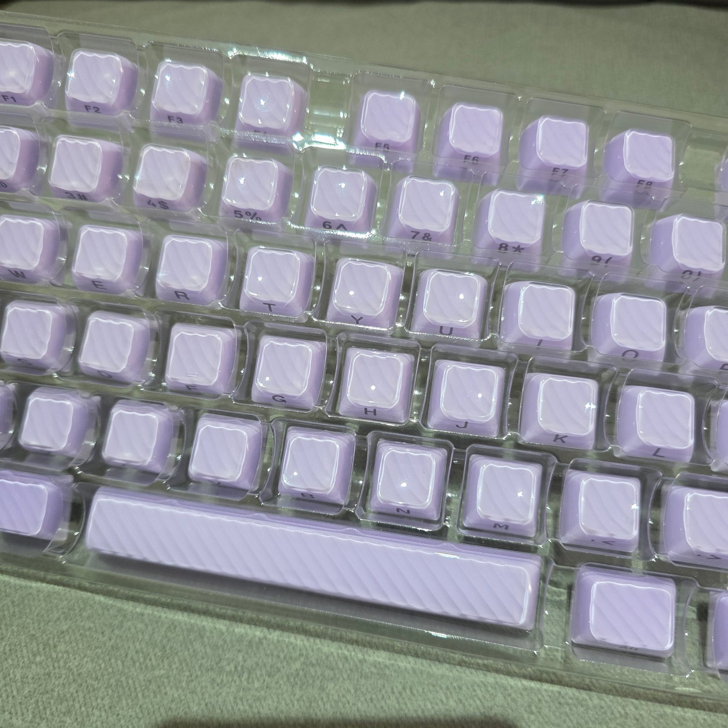 Purple Demon Wave OEM Side Printed Keycaps