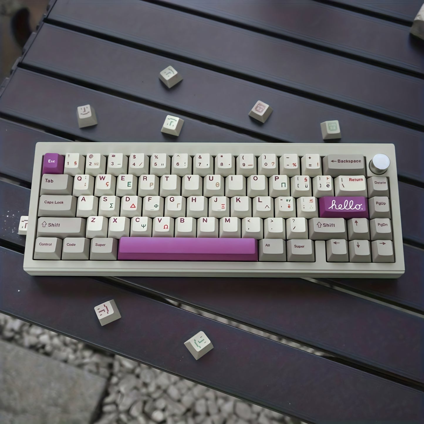 Vintage Purple Greek Cherry PBT Keycaps