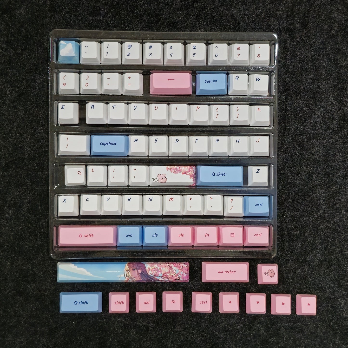 Sakura  Premium 73 Keys Quality PBT Keycap Set