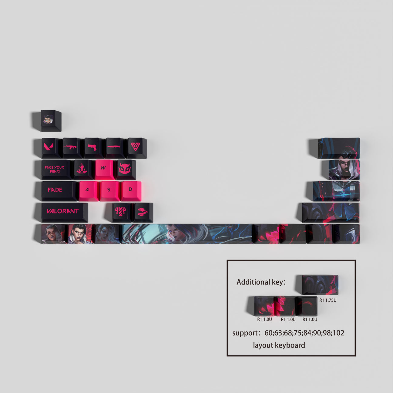 Fade Special Edition High Quality Keycaps 33 Keys