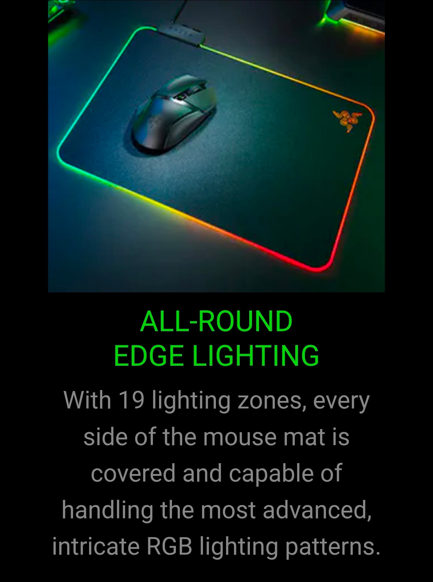 PRICE DROP Razer Firefly V2 - Hard Surface Premium Gaming Mouse Mat with Chroma RGB