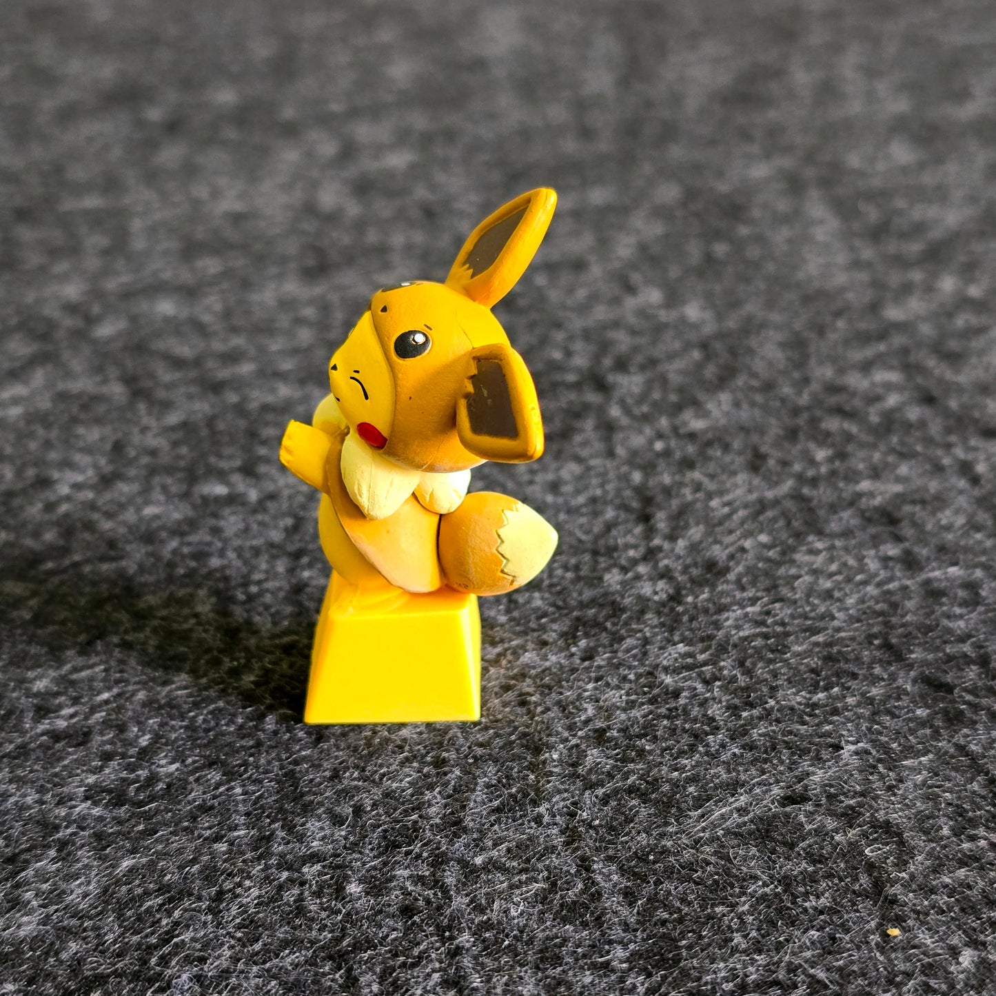 Pikachu With Evee Hat Artisan Keycap