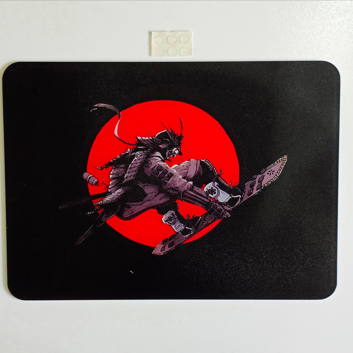 Glass Gaming Mousepad Samurai Snowboarding 35x26x3.2mm