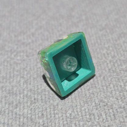 Green Forest River Handmade Resin Artisan Keycap 1u