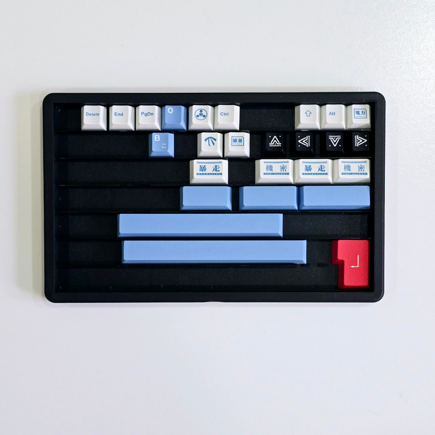 Eva Lilith Inspired Japanese Sub Cerry PBT Keycaps With PBT Storage Box