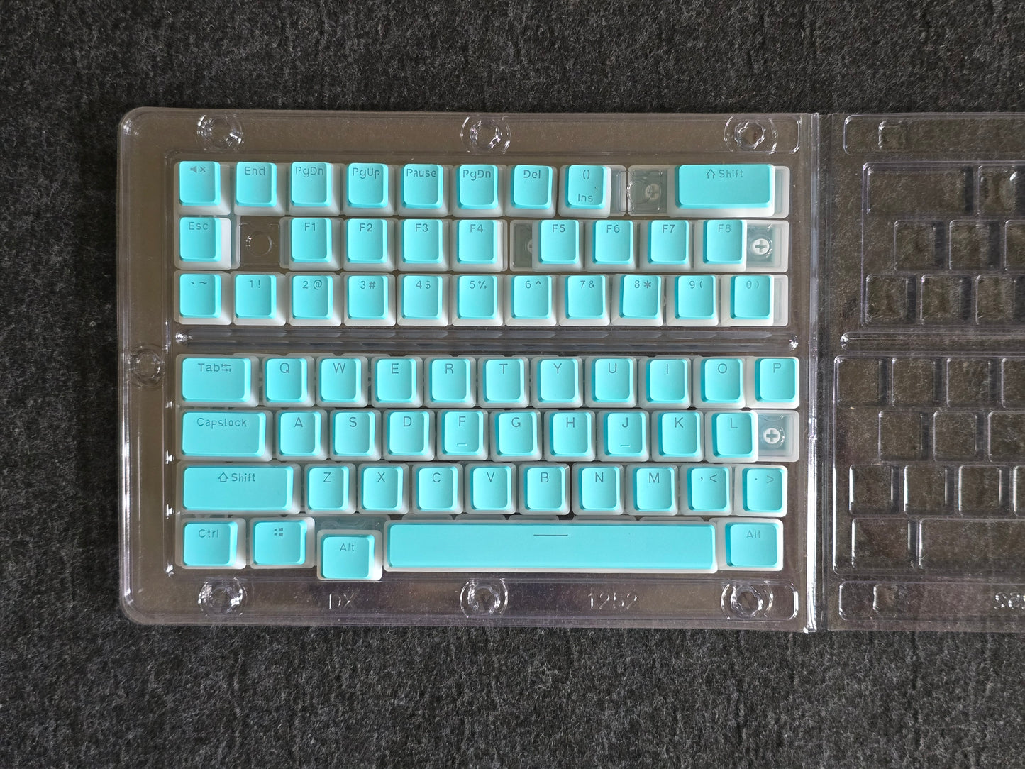 Sky Blue Backlit Doubleshot Pudding Keycaps 129 keys (Clearance)