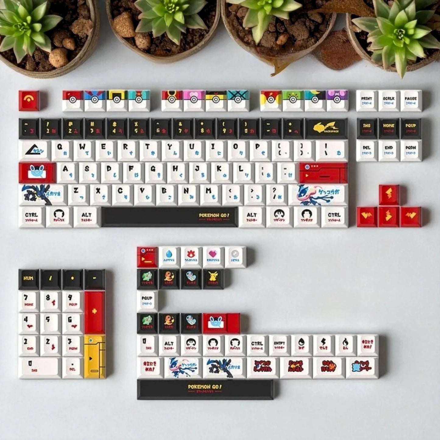 Pokemon Go Moa-Cherry PBT Keycaps