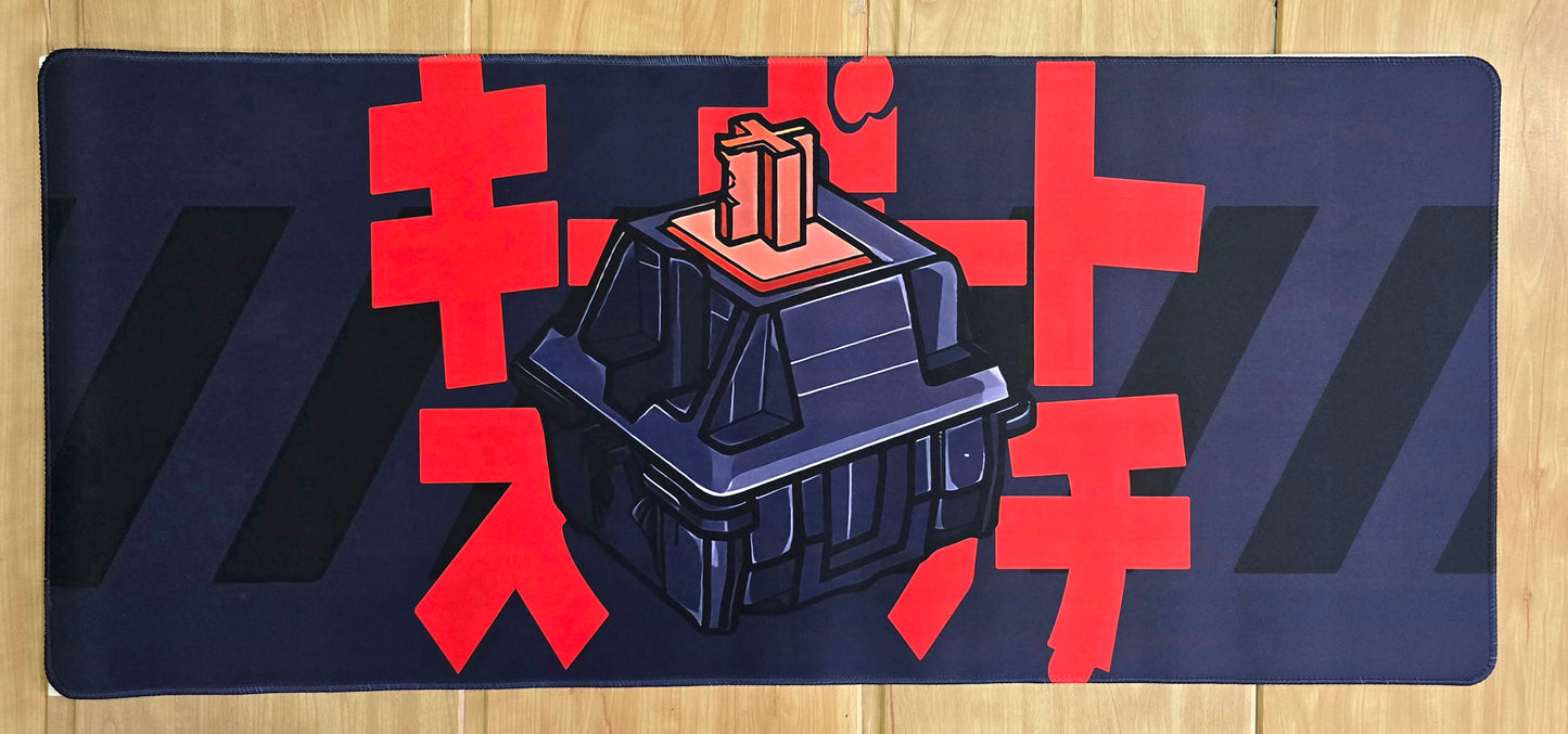 Red Black Switch Smooth XXL Deskmat