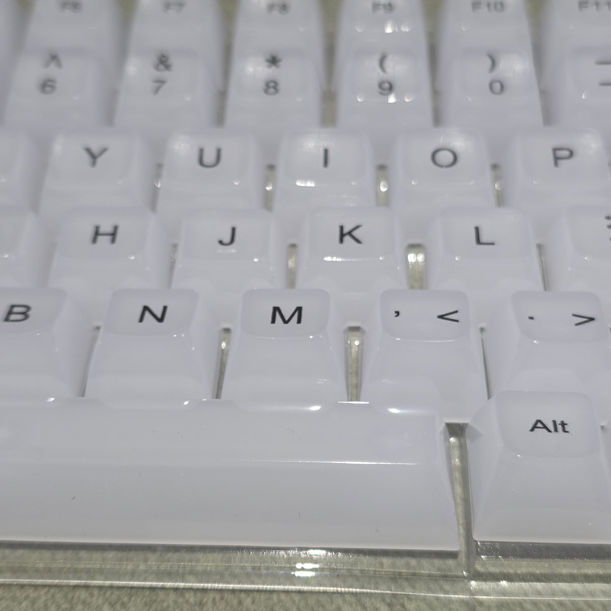 White Translucent Jelly MDA Keycaps