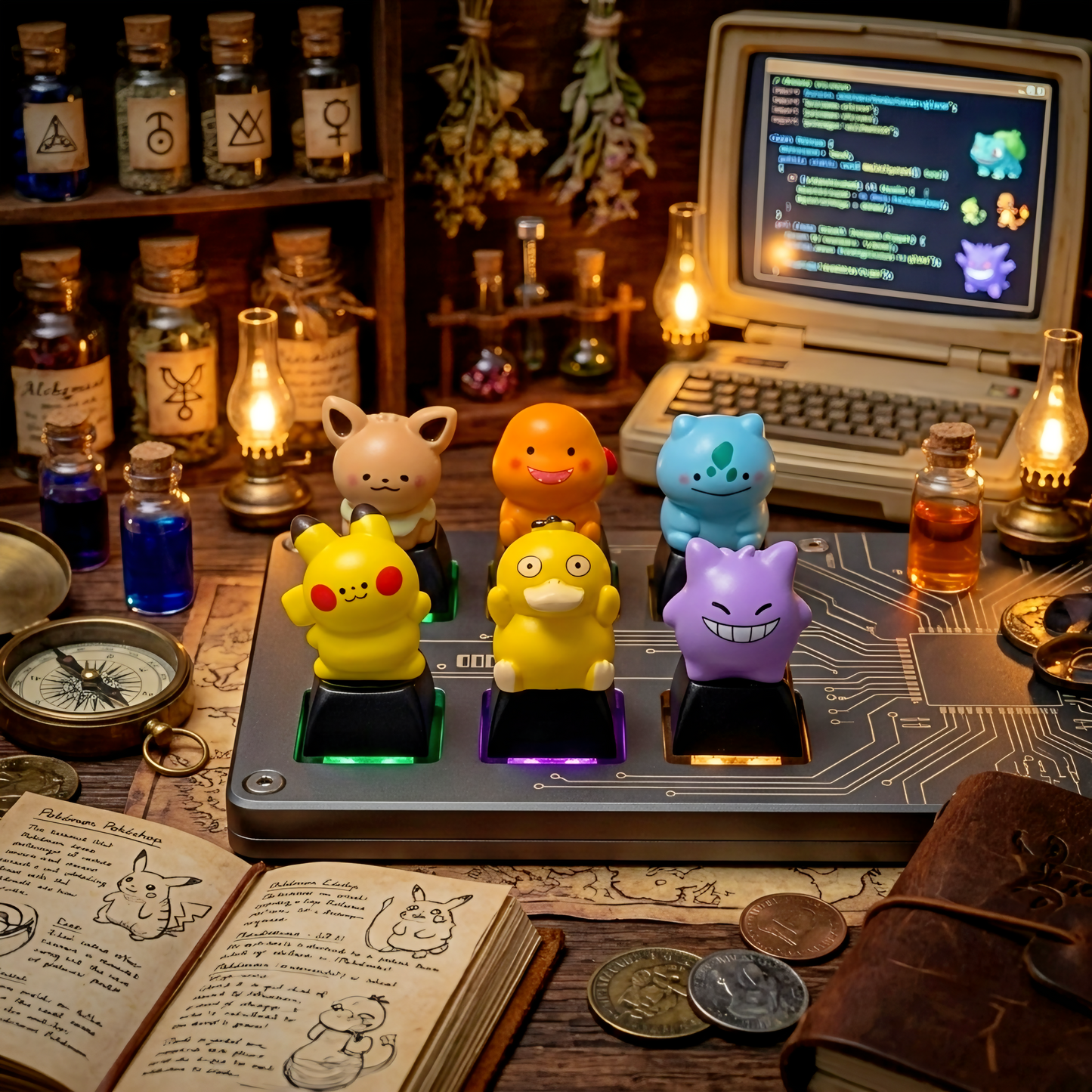 Pokemon Series Artisan Keycaps