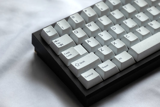 Premium Quartz Marble Stone Finish Cherry PBT Keycaps With High Quality Keys Storage Box