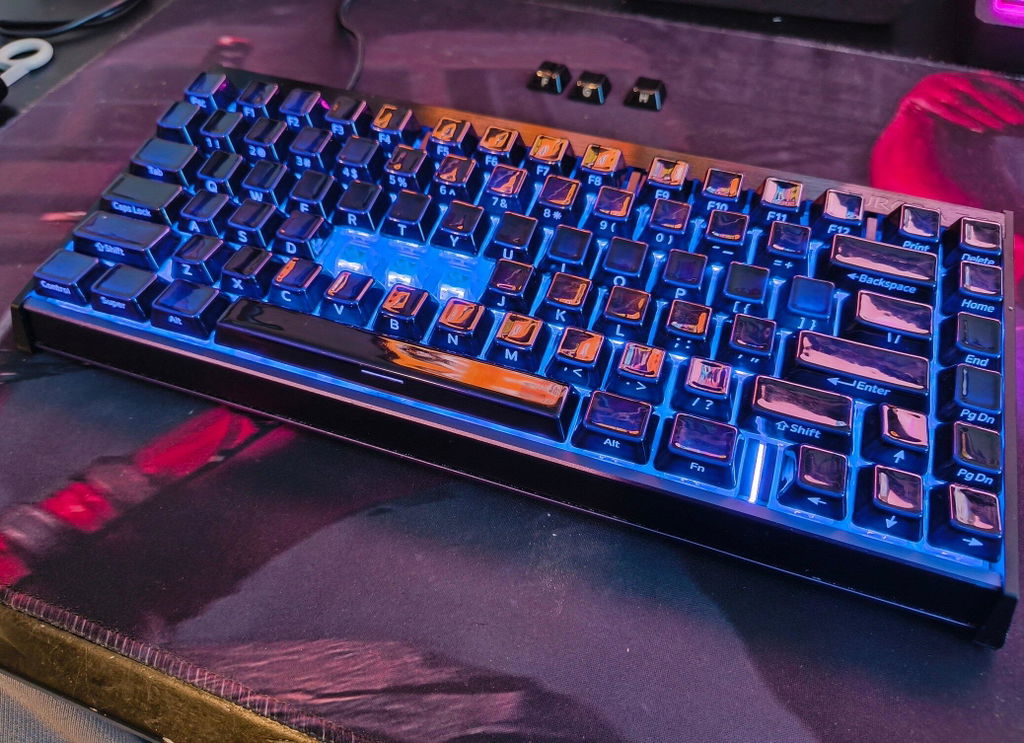 XVX Noir Side Shinethrough Glaze Ceramic Cherry Profile 120-Key Full Keycap Set