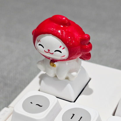 Lucky Fortune Cat Resin Artisan Keycap