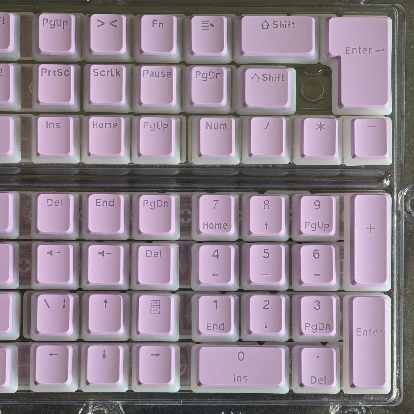 Lavender Pudding Backlit Doubleshot PBT Keycap 129 keys (Clearance)