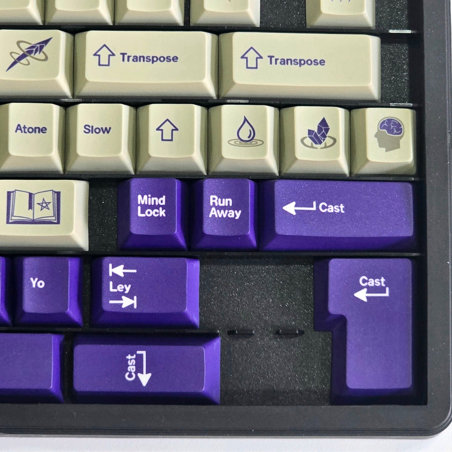 Spellbook Inspired Premium Cherry PBT Keycaps With High Quality Keys Storage Box