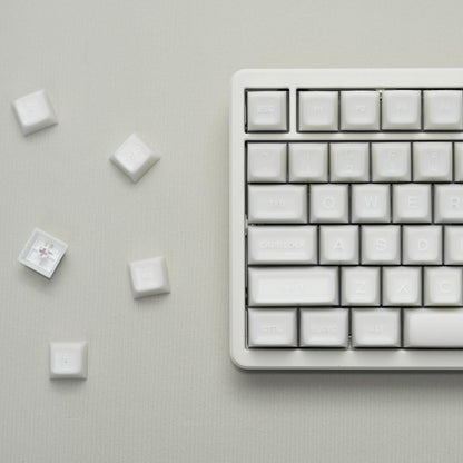 White Jade Translucent SA Profile Doubleshot Keycap