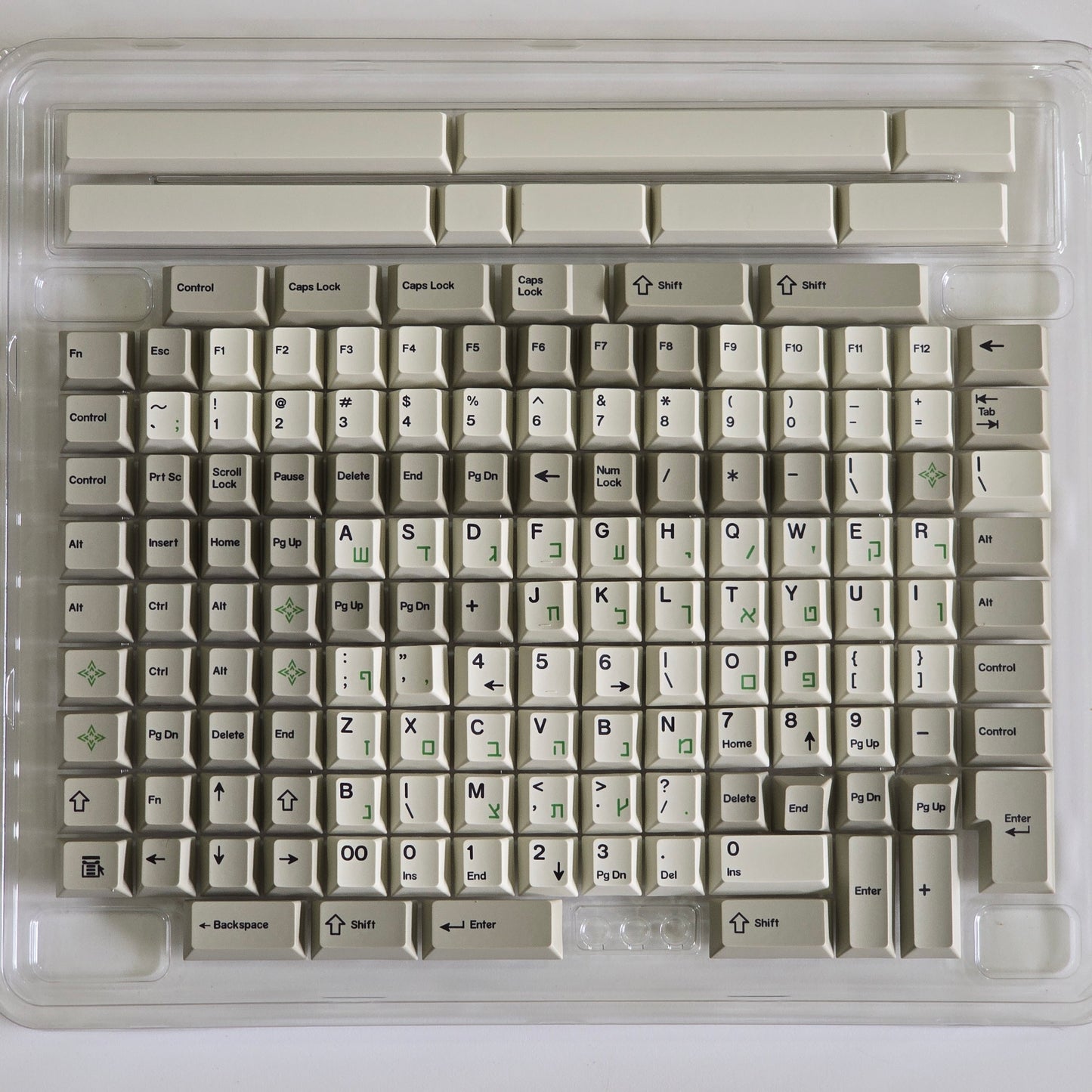 Shenpo Premium Quality Retro Grey Hebrew Sub Thick Cherry PBT Keycaps