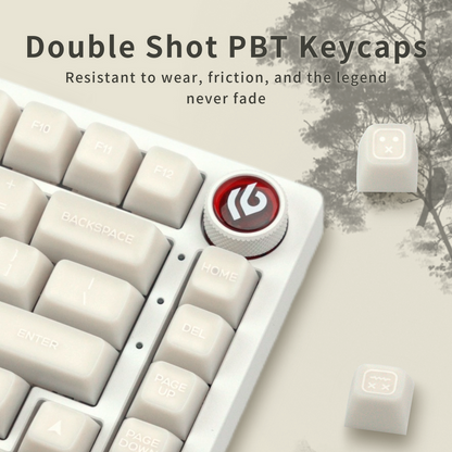 White Jade Translucent SA Profile Doubleshot Keycap
