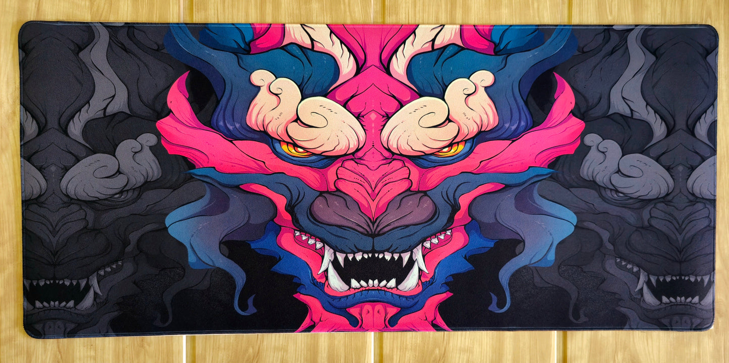 Yokai Mask Premium Custom Control Surface Deskmat