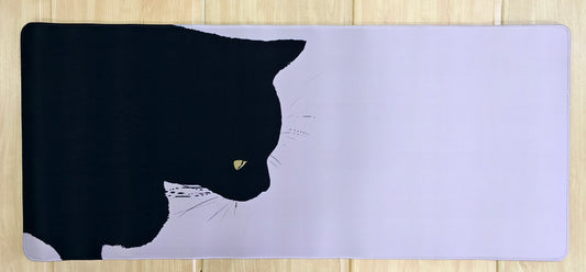 Minimal Black Cat Super Smooth XXL Deskmat