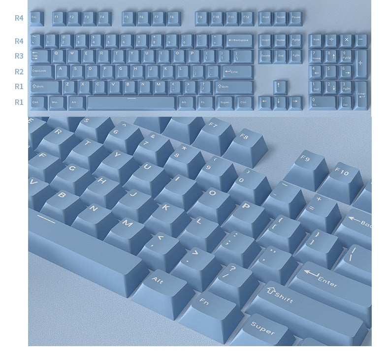 Blue White Cherry Doubleshot PBT Keycaps